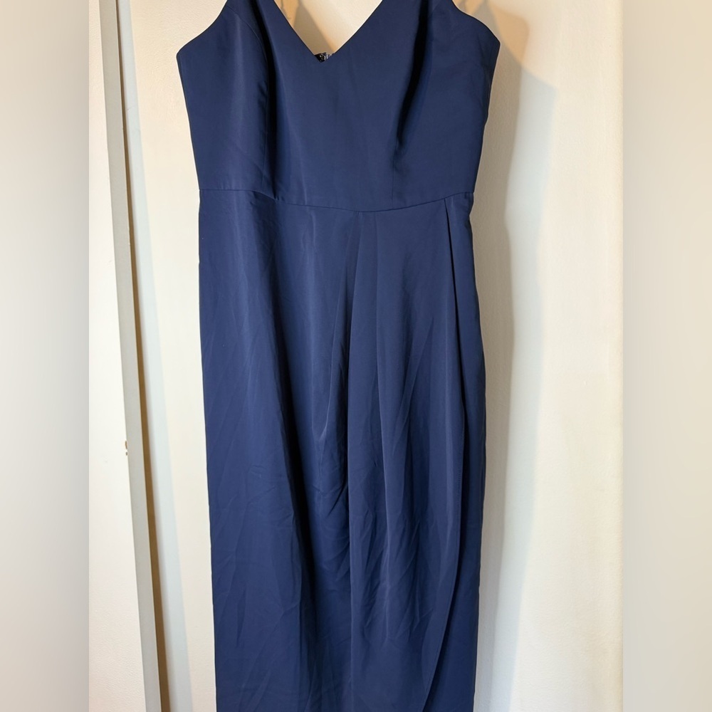 Lulu's Midnight Blue Thin Adjustable Strap Dress